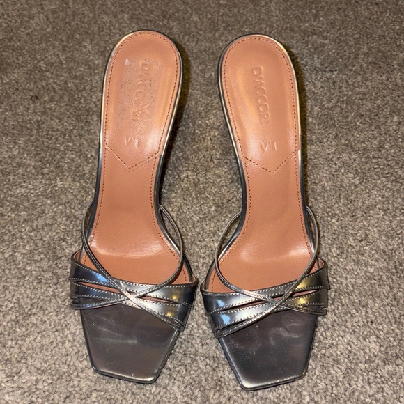 D'Accori Women's Silver Lust Slip-On Mule Heel Shoe - Picture 9 of 12